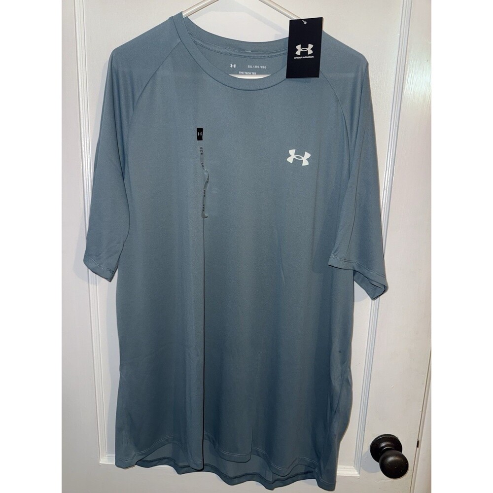 Under Armour Mens Size 2XL Blue Short Sleeve T Shirt The Tech Tee
